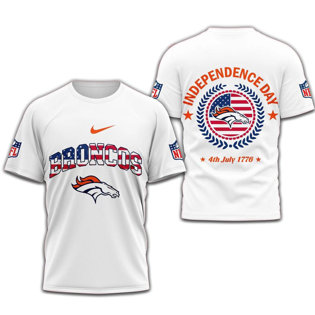 NFL Denver Broncos Football Team Independence Day 3D Shirt-1