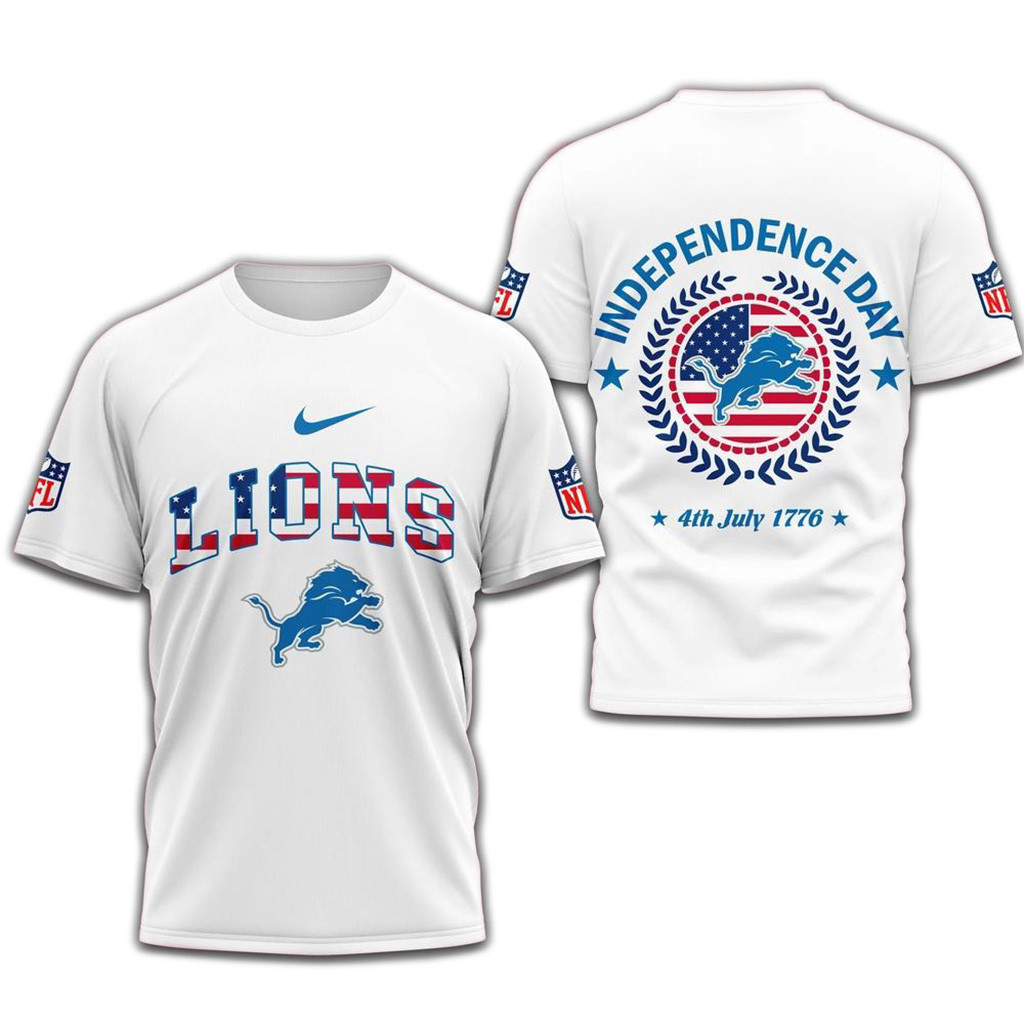 NFL Detroit Lions Football Team Independence Day Shirt-1