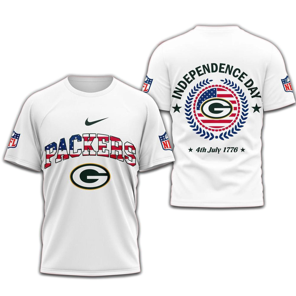NFL Green Bay Packers Football Team Independence Day Shirt-1