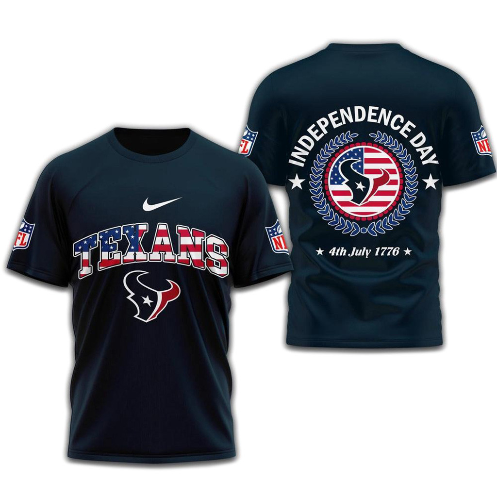 NFL Houston Texans 2025 Independence Day T-Shirt-1