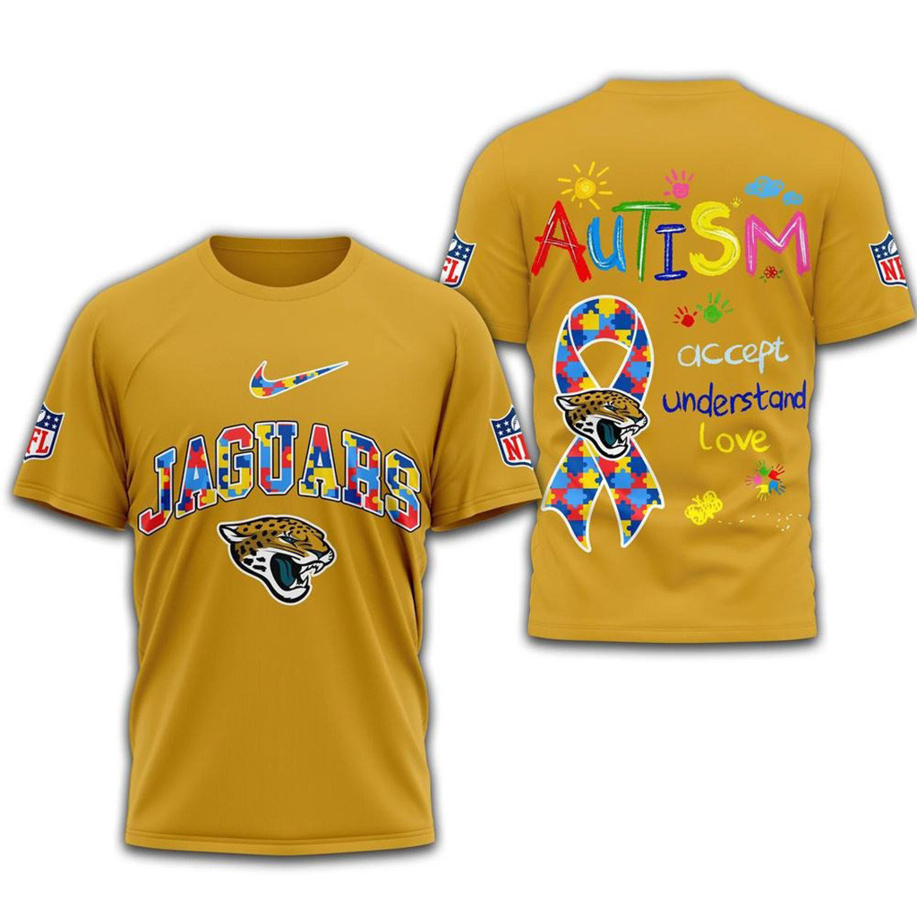 NFL Jacksonville Jaguars 2025 Autism Awareness Shirt Jacksonville Jaguars Merch Fans Gifts-1