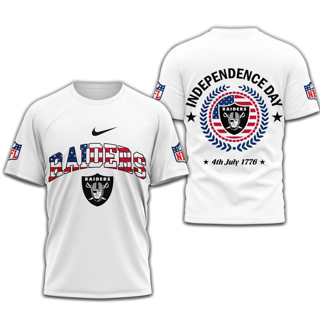 NFL Las Vegas Raiders 2025 Football Team Independence Day Shirt-1