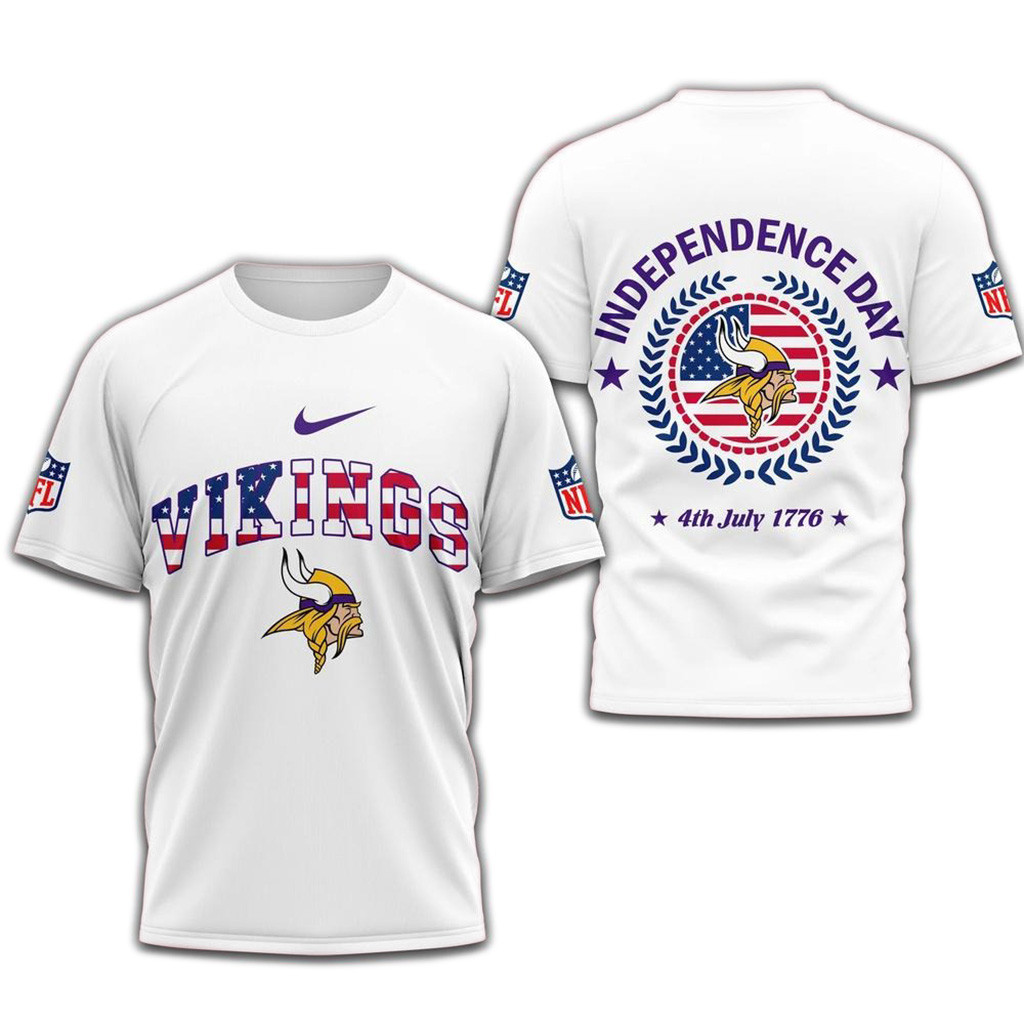 NFL Minnesota Vikings 2025 Football Team Independence Day Shirt-1