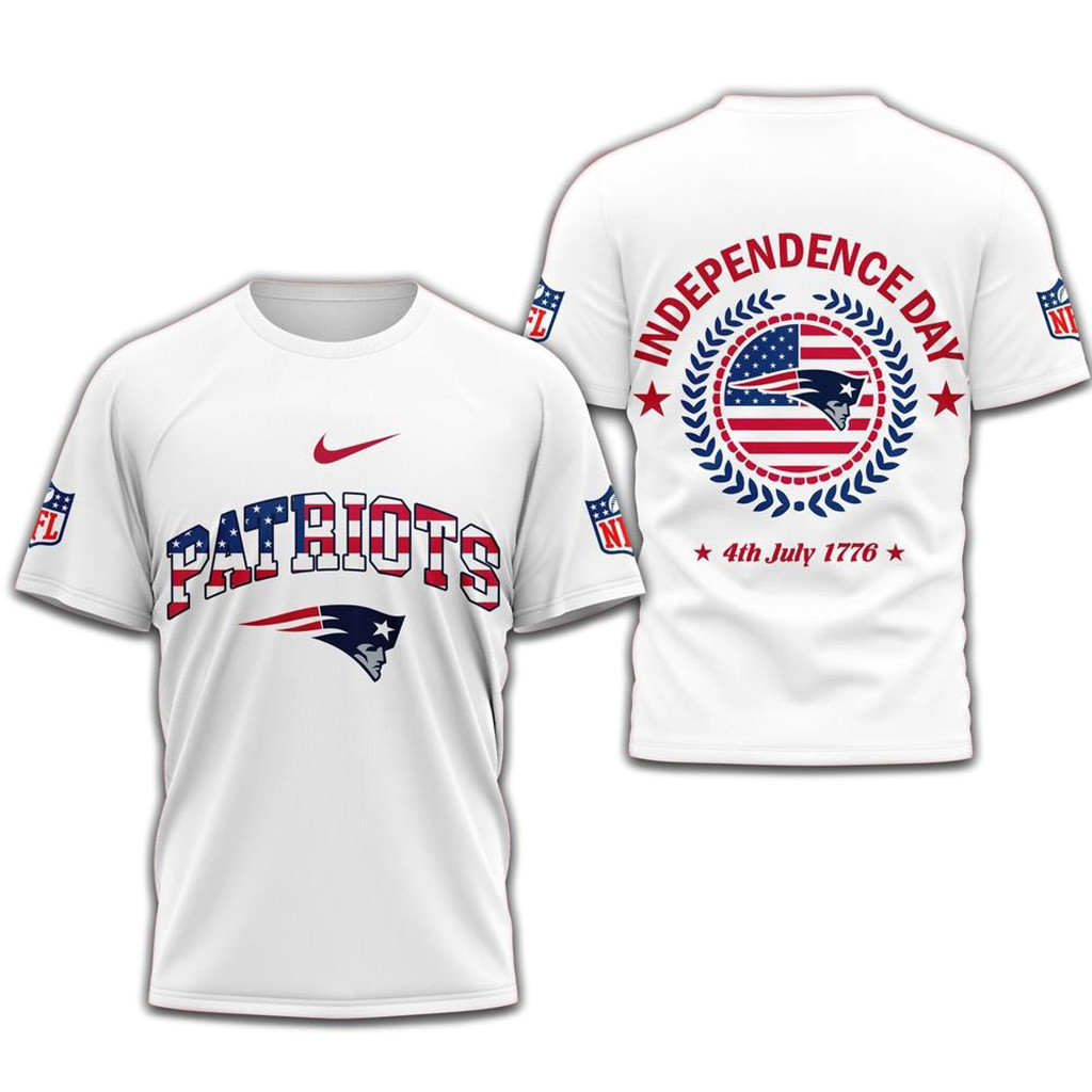NFL New England Patriots 2025 Football Team Independence Day Shirt-1