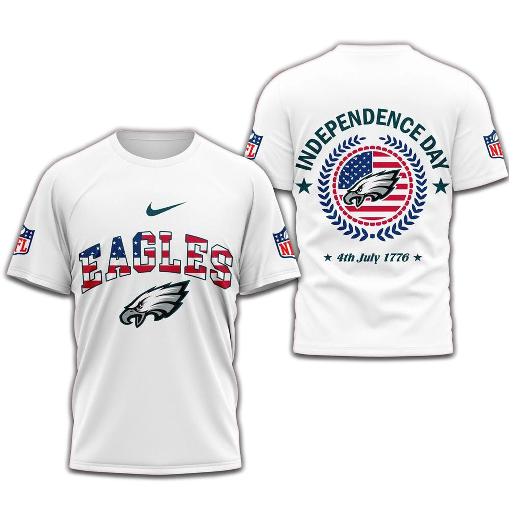 NFL Philadelphia Eagles 2025 Football Team Independence Day Shirt-1