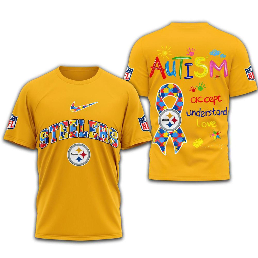 NFL Pittsburgh Steelers 2025 Autism Awareness Shirt Pittsburgh Steelers Merch For Fans-1