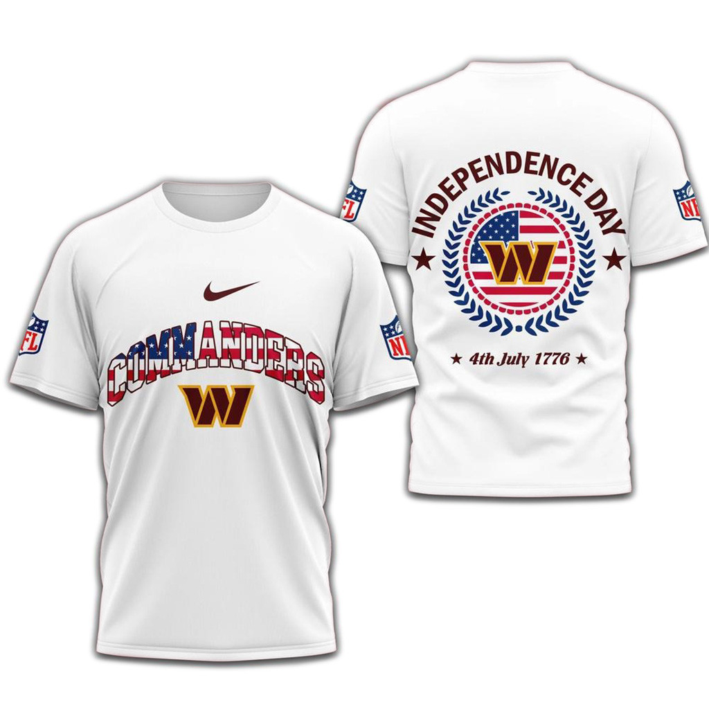 NFL Washington Commanders 2025 Football Team Independence Day Shirt-1