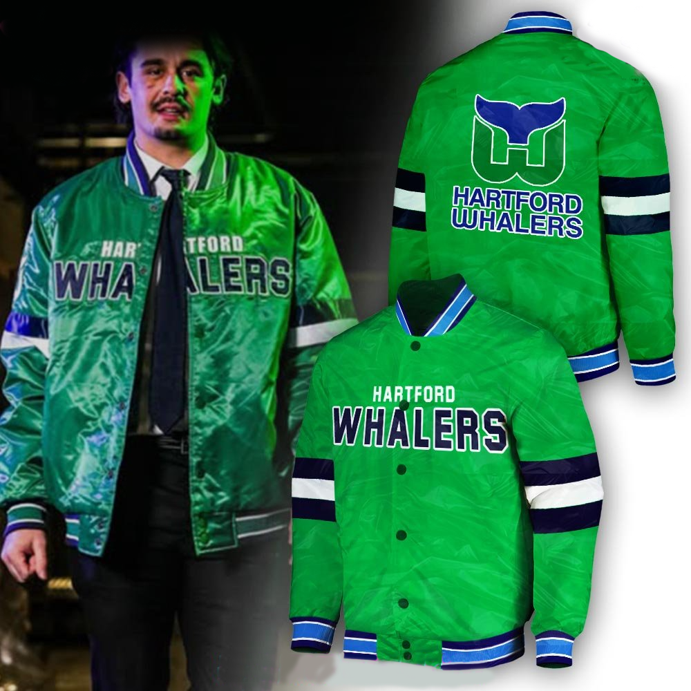 NHL Carolina Hurricanes Hartford Whalers Jacket NHL Merch Awesome Father's Day Gifts-1