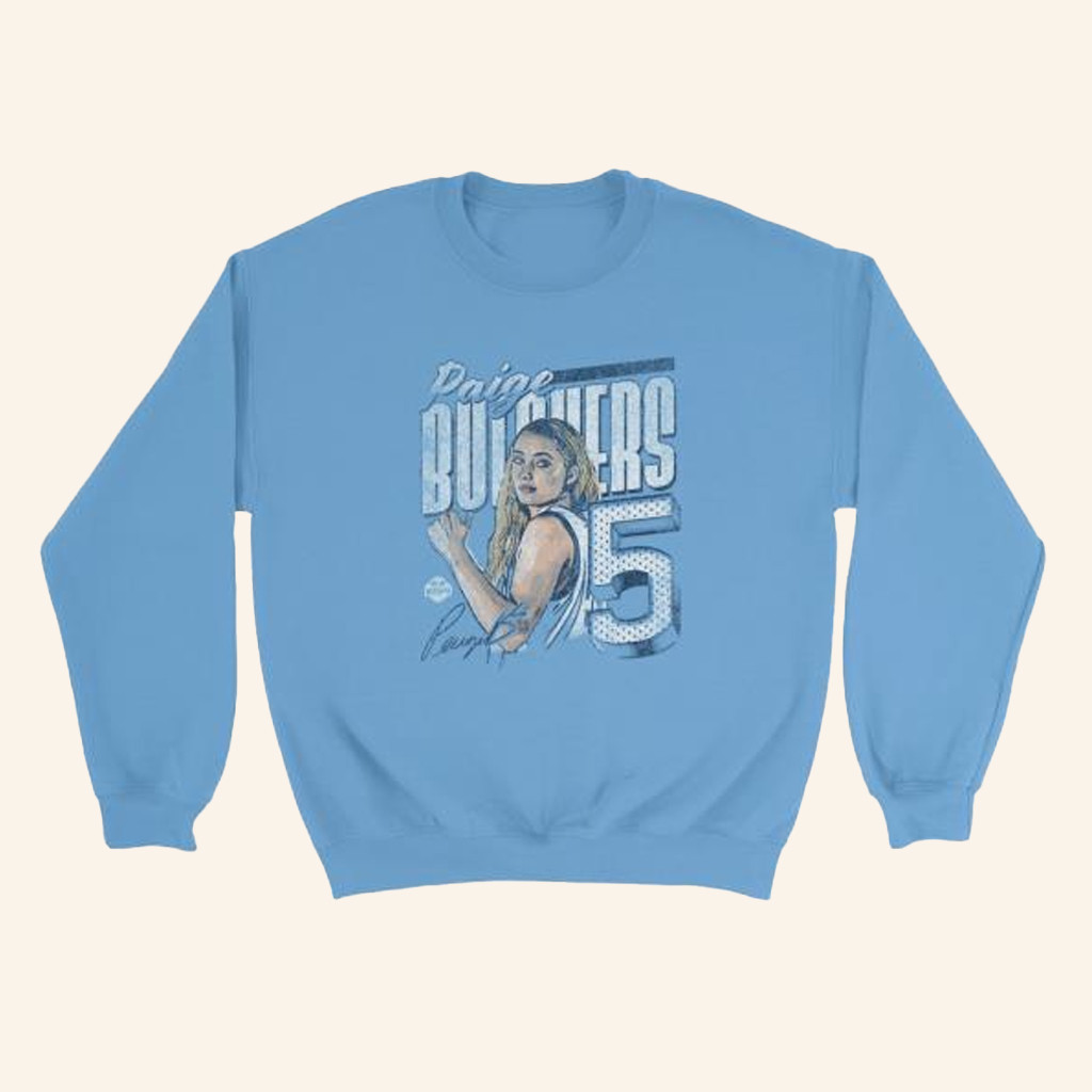 NIL Merch Paige Bueckers Illustration Sweatshirt Gift Ideas For Basketball Lovers-1
