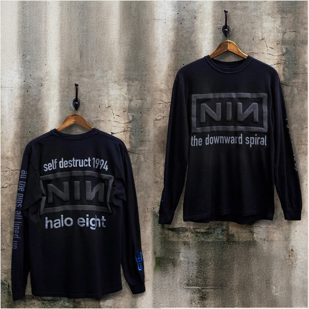 NIN Peel It Back Tour Merch 1994 Self Destruct Tour Long Sleeve T-Shirt Nine Inch Nails Merch-1