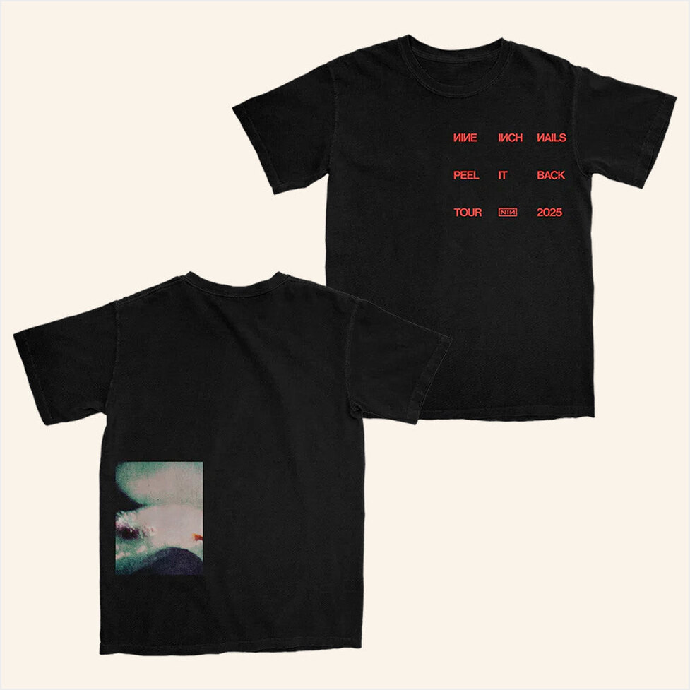 NIN Peel It Back Tour Merch Black T-Shirt Nine Inch Nails Merch Fans Gifts Gifts For Besties-1