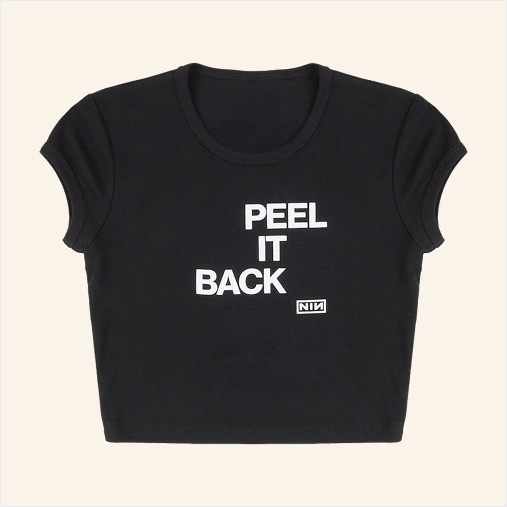 NIN Peel It Back Tour Merch Peel It Back Cropped T-Shirt Nine Inch Nails Merch Her Gifts-1