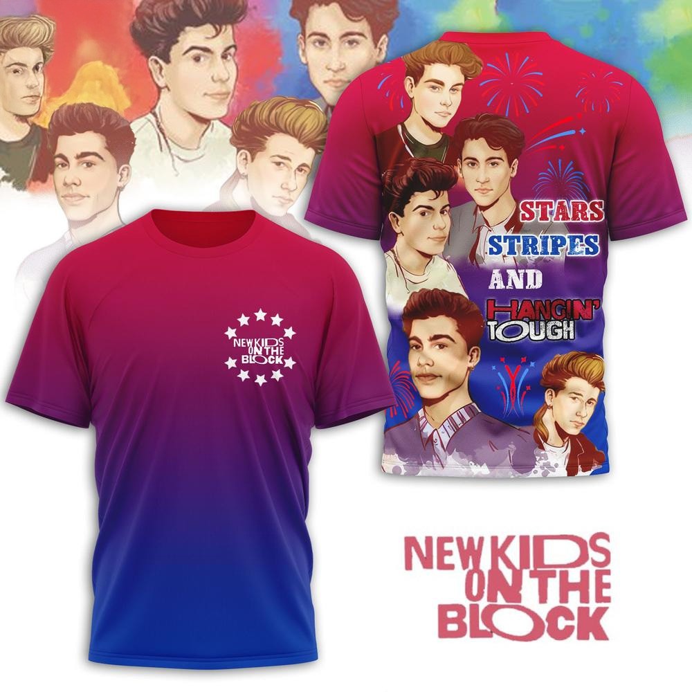 NKOTB Stars Stripes And Hangin Tough T-Shirt Cool Gifts For Music Lovers-1