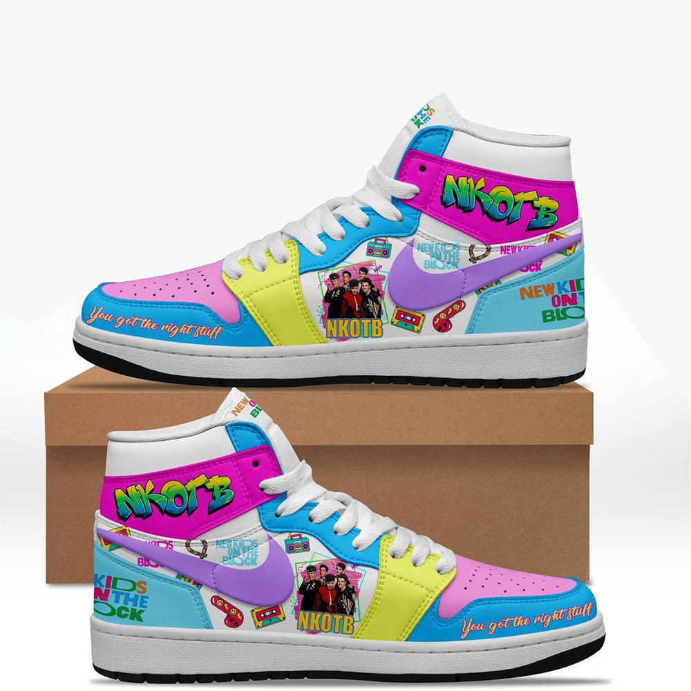 NKOTB You Got The Right Stuff Air Jordan 1 Shoes Music Lover Gifts For Him-1