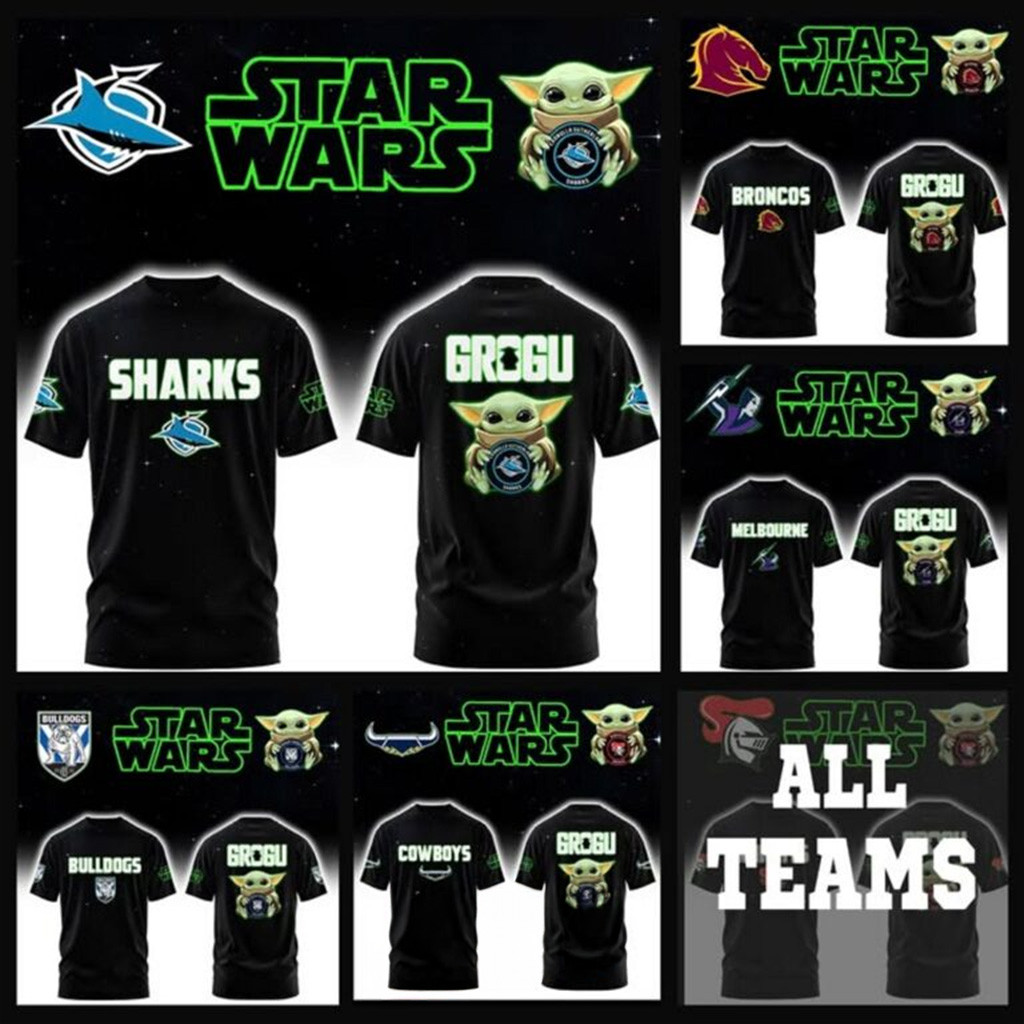NRL x Star Wars Grogu Shirt NRL Merch Gift Ideas For Boyfriend-1