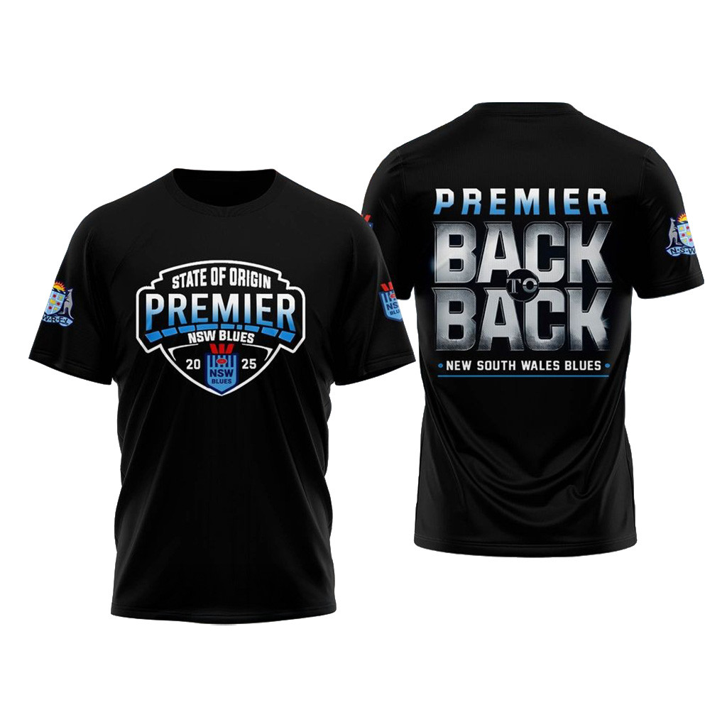 NSW Blues 2025 Premier Back To Back Special Shirt NSW Blues Merch Gifts For Fans-1