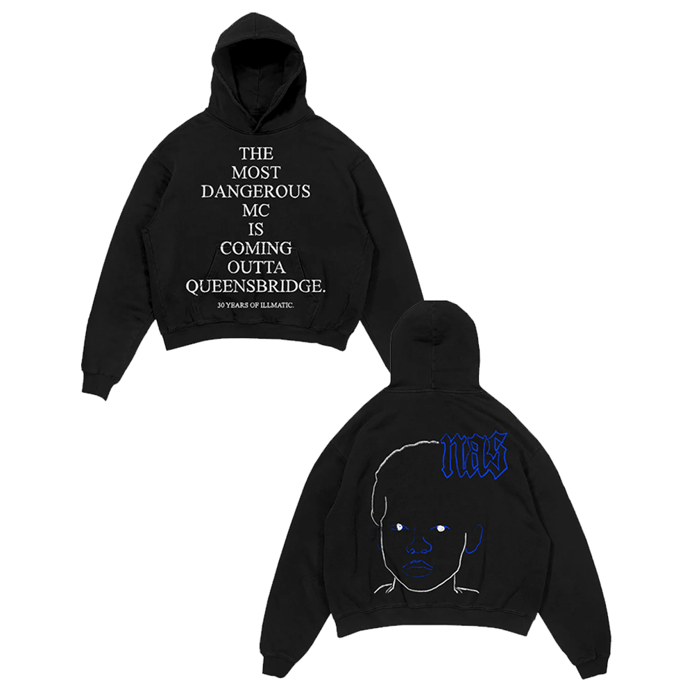 Nas Irjones Merch 30 Years Of Illmatic Black Hoodie Cool Gifts For Dad-1