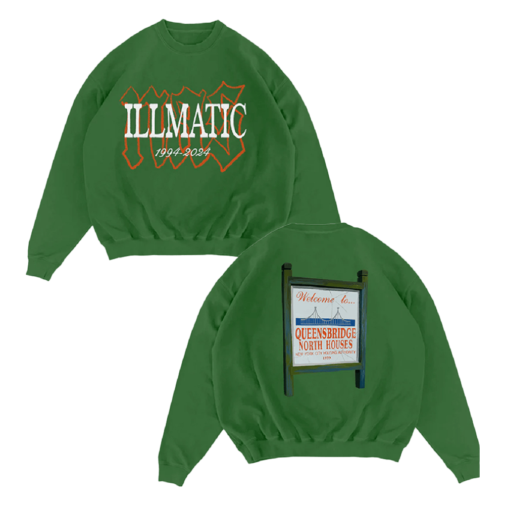 Nas Irjones Merch 30 Years Of Illmatic Green Sweatshirt Bonus Dad Gifts-1