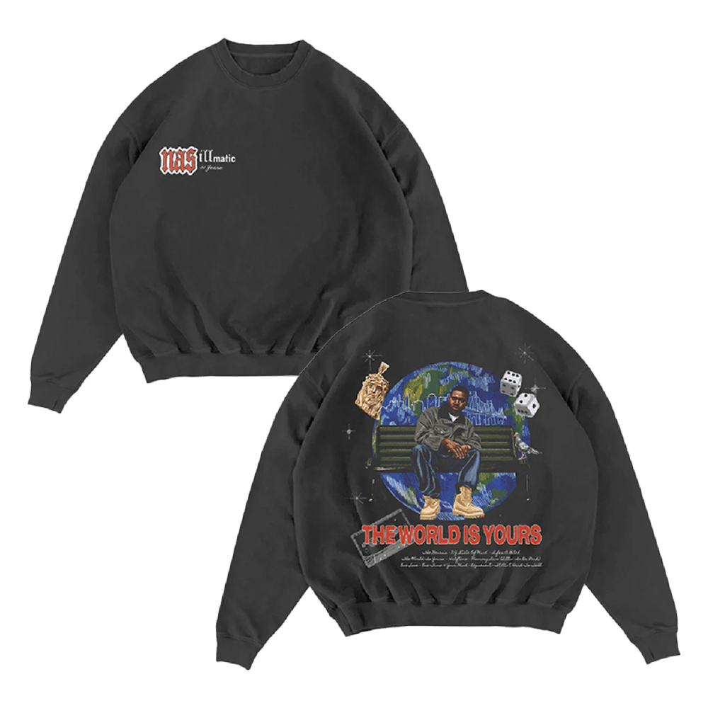 Nas Irjones Merch 30 Years Of Illmatic Off Black Sweatshirt Father's Day Gifts For Husband-1