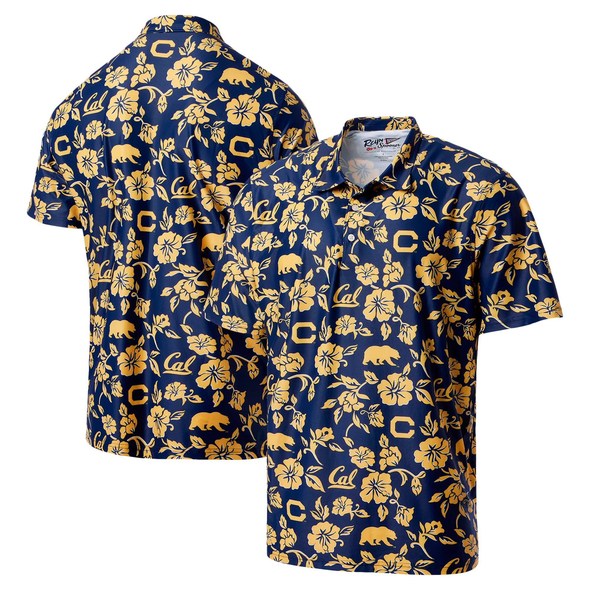 Navy Cal Bears Polo Shirt NCAA Aloha Shirt Last Minute Father's Day Gifts-1