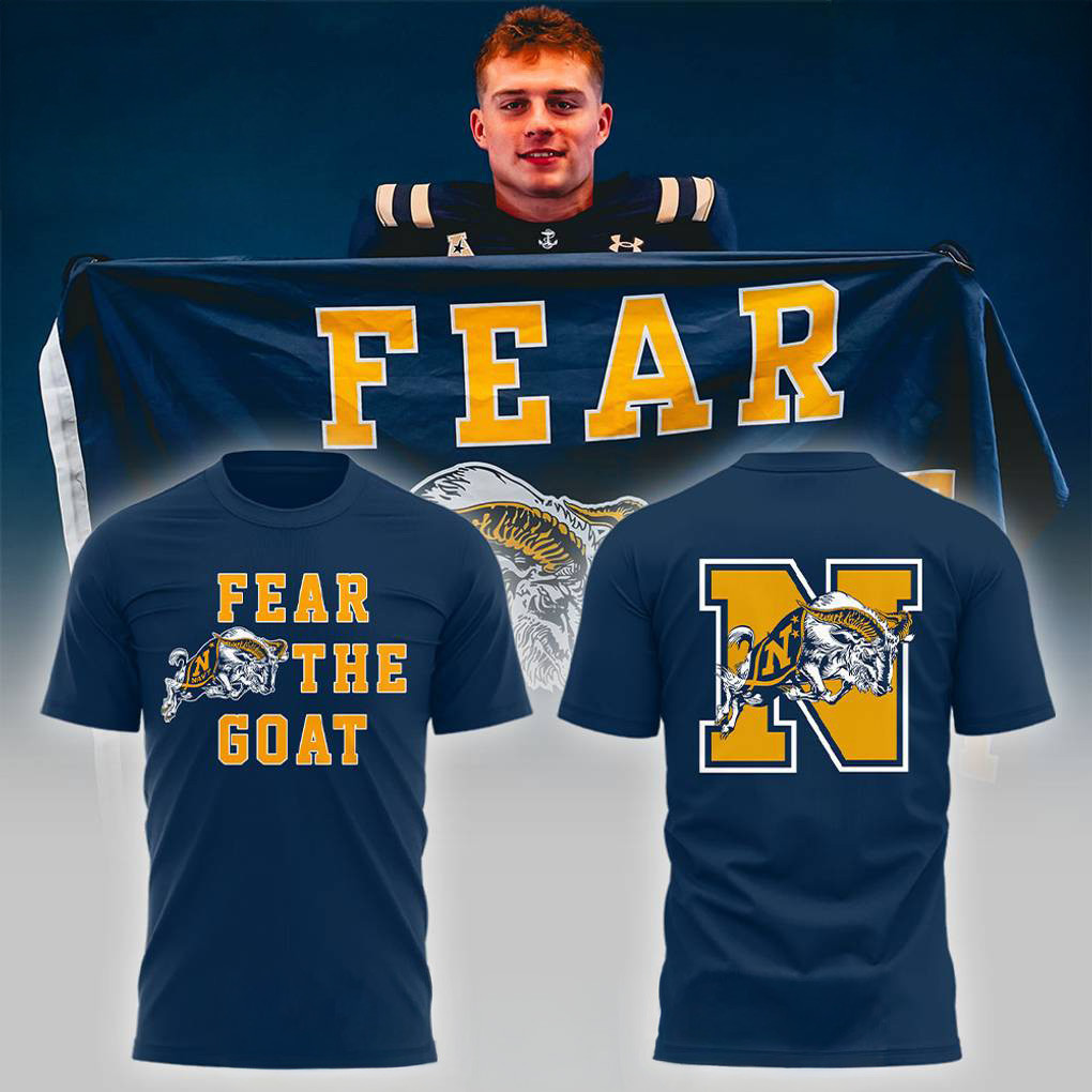Navy Midshipmen Fear The Goat Shirt Fan Apparel Gifts For Football Lovers-1
