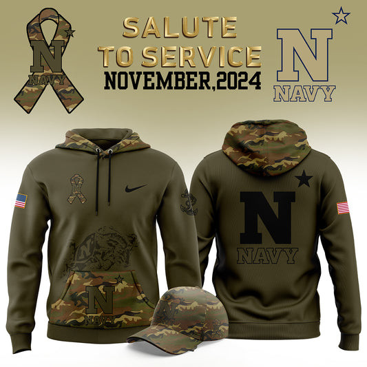 Navy Midshipmen Football Arctic Camo Salute To Service Club Hoodie Football Lovers Gifts-1