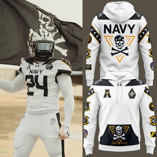 Navy Midshipmen Football Jolly Rogers Hoodie Football Gifts For Men-1