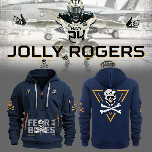 Navy Midshipmen Special Edition Football Half Zip Hoodie Best Gifts For Football Fans-1