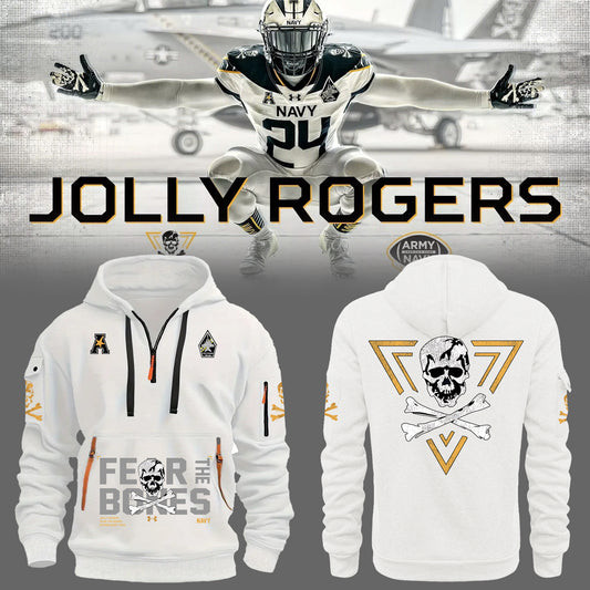 Navy Midshipmen Special Edition Football Half Zip Hoodie Gifts For Football Fan-1