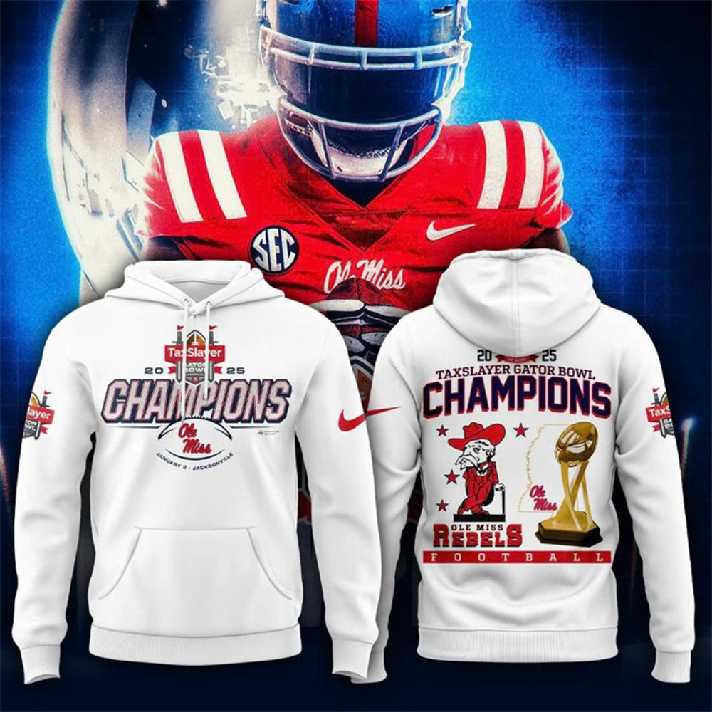 Ncaa Ole Miss Rebels Taxslayer Gator Bowl Champions Hoodie Gifts For Basketball Fan-1