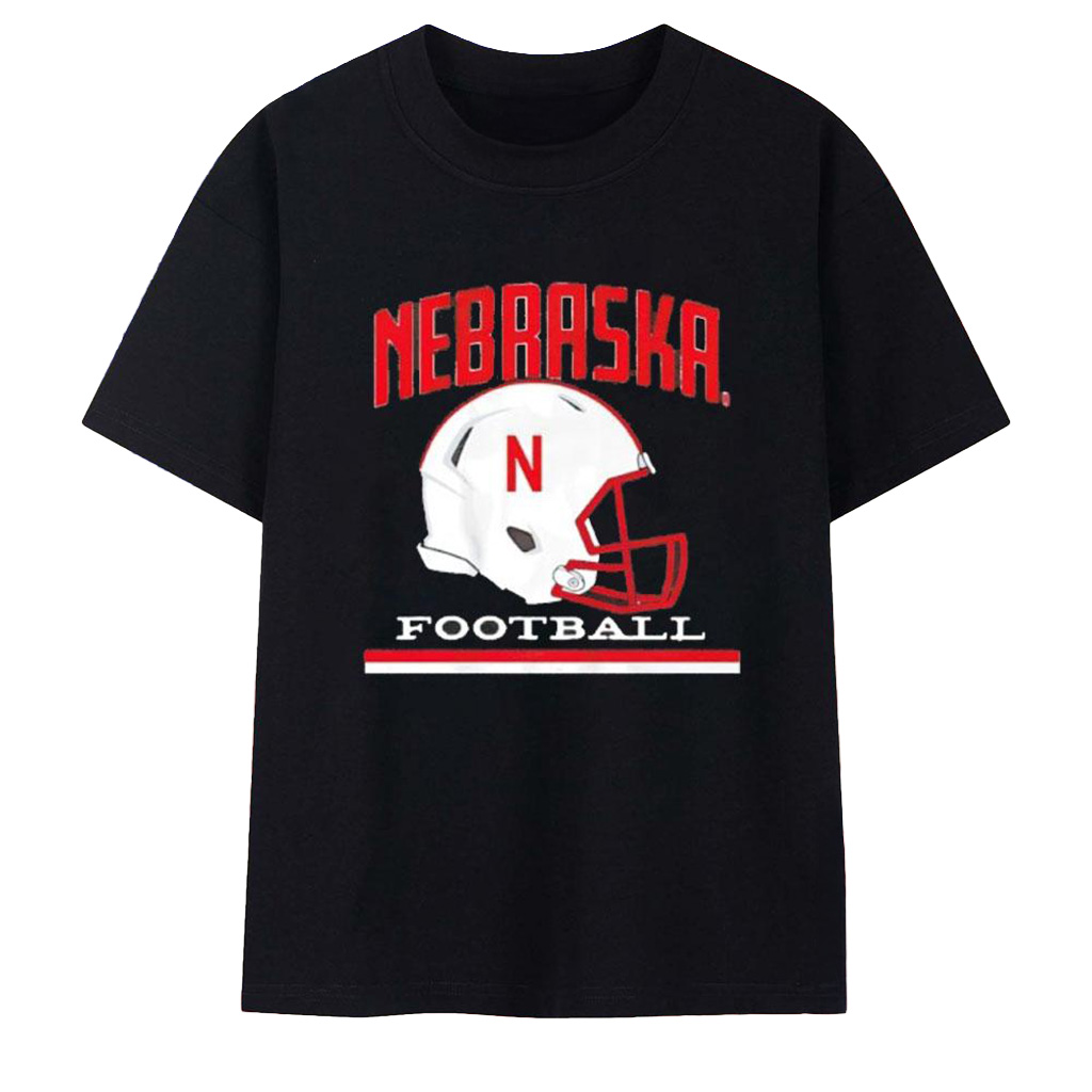 Nebraska Cornhuskers Football Helmet T-Shirt Nebraska Cornhuskers Merch Gifts For Brother-1