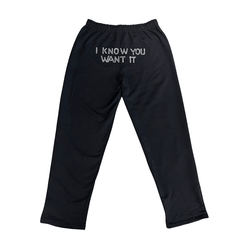 Nessa Barrett Merch I Know You Want It Rhinestone Sweatpants Fathers Day Gifts For Husband-1