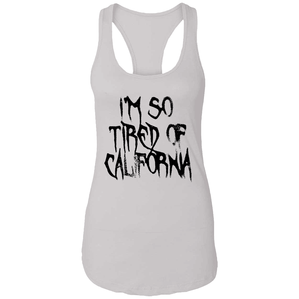 Nessa Barrett Merch Nessa Barrett I'm So Tired Of California Racerback Tank Tops Gift For Mom-1
