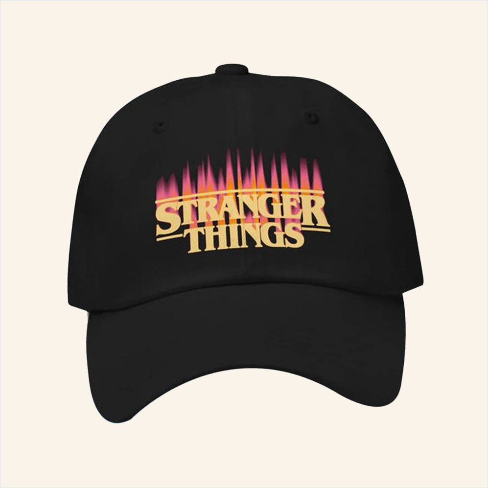Netflix Store Merch Stranger Things Fire Logo Dad Hat Birthday Gifts For Fans-1