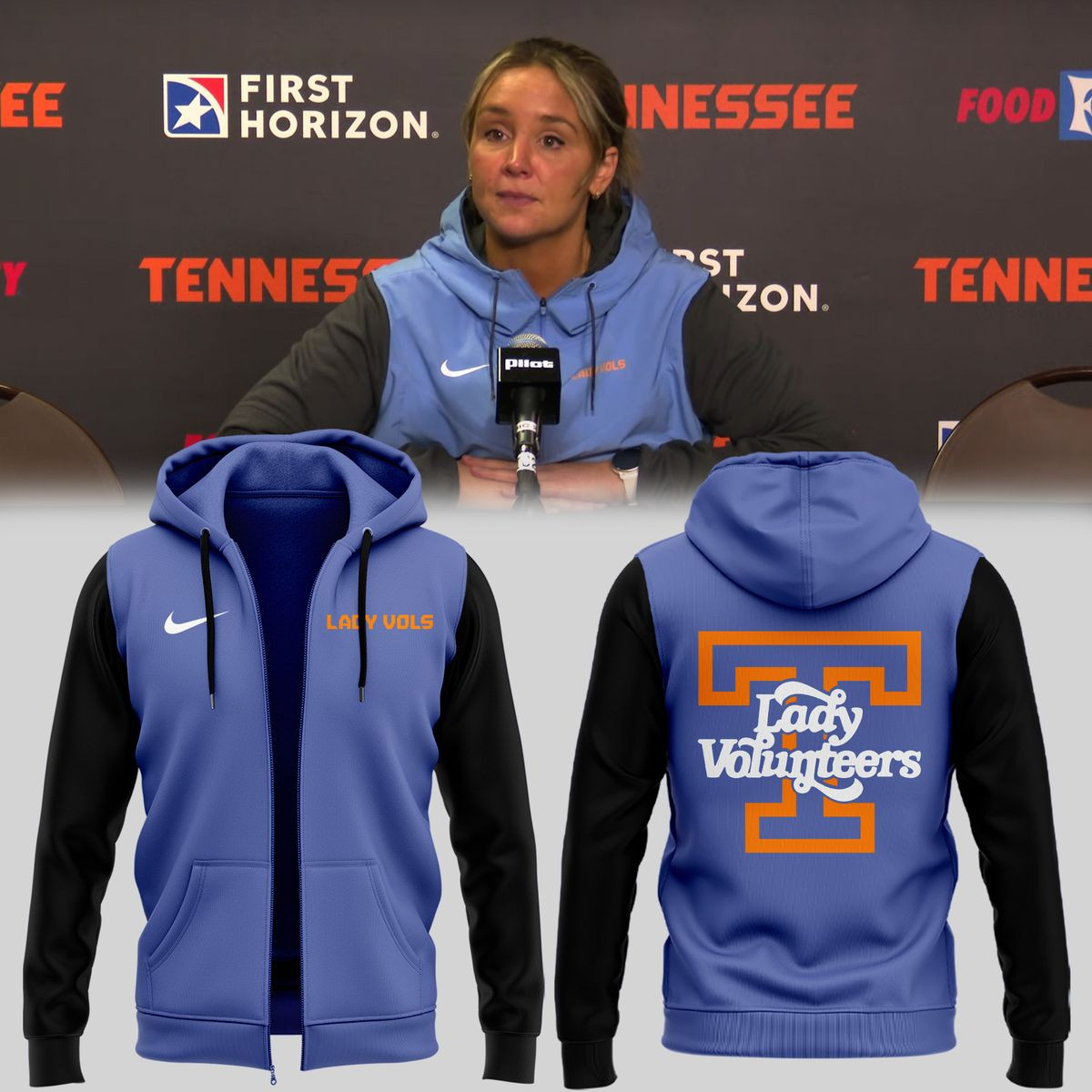 New Coach Collection Summitt Blue Zip Hoodie Gifts For Mother-1