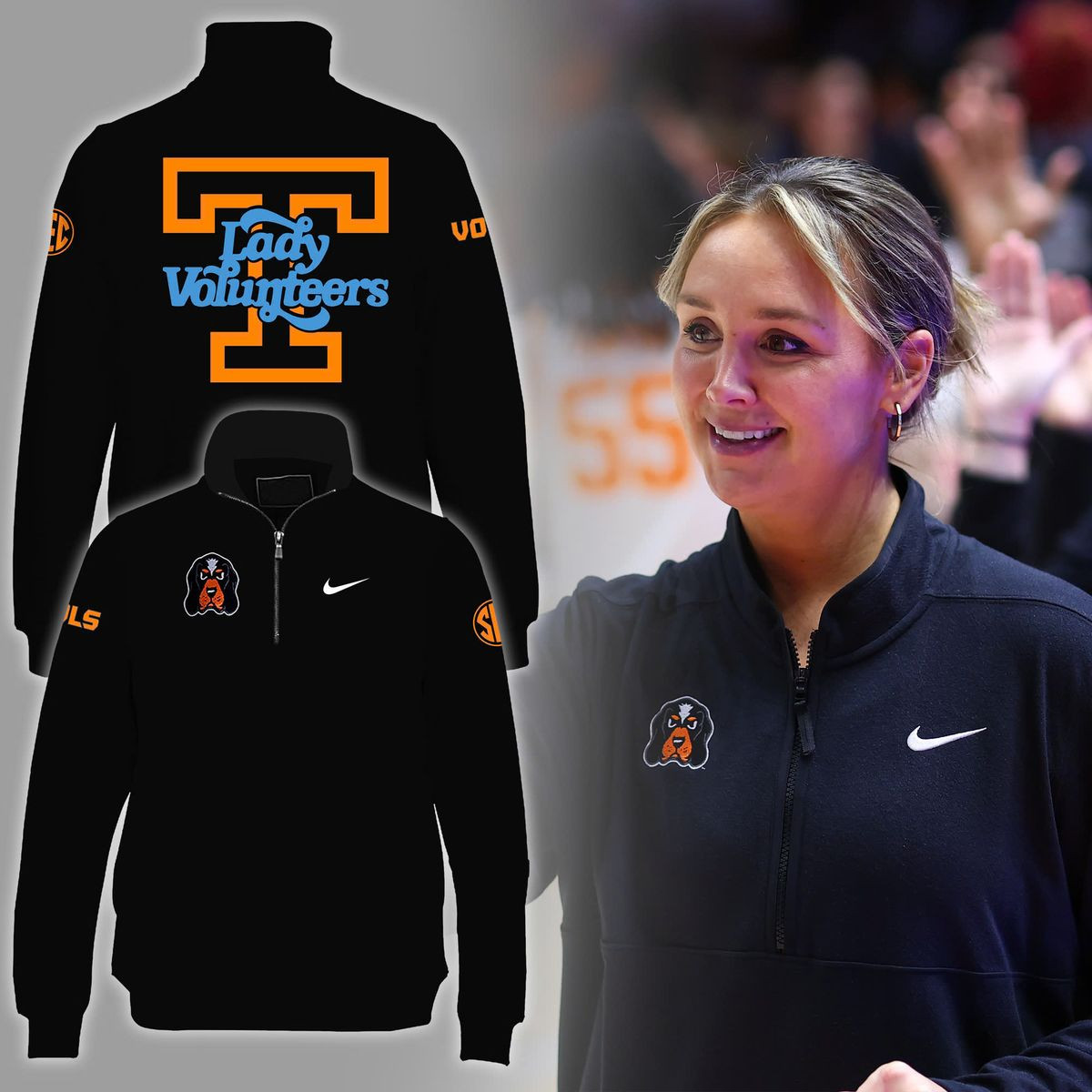 New Coach Kim Caldwell Black Quarter Zip Jacket Gift For Basketball Lover-1
