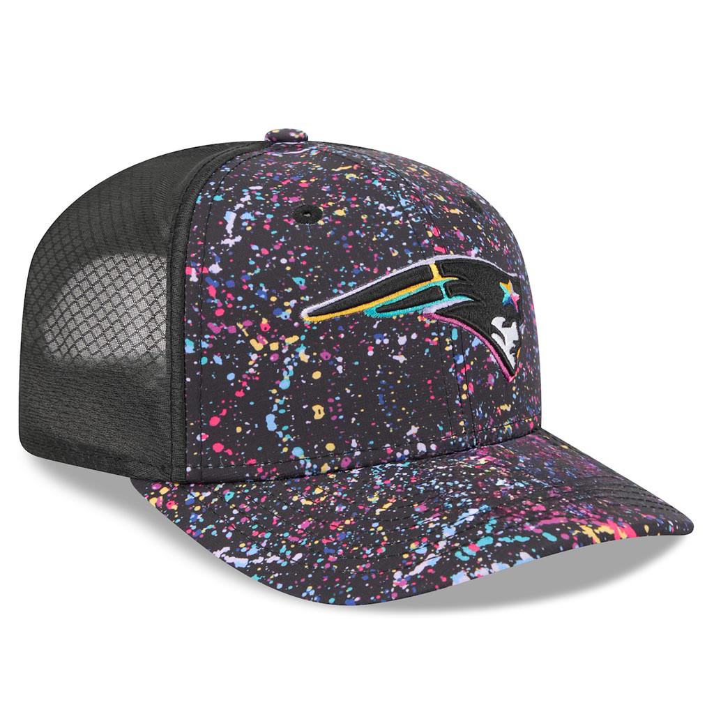 New England Patriots Crucial Catch NFL Trucker Hat 2025 Rainbow Patriots Merch Dad Gifts-1