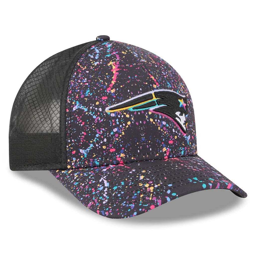 New England Patriots Crucial Catch NFL Trucker Hat 2025 Rainbow Patriots Merch Fan Gifts-1