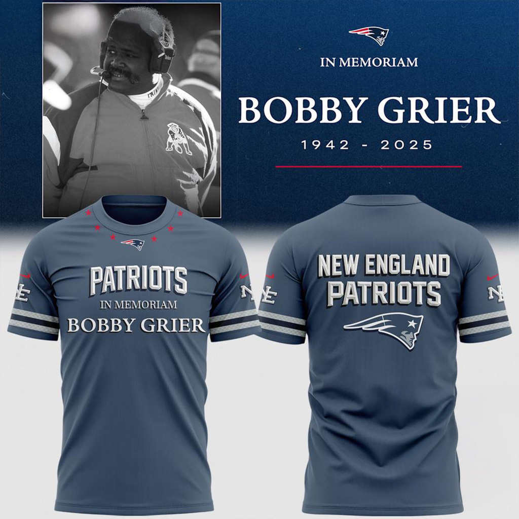 New England Patriots In Memoriam Bobby Grier 2025 T-Shirt Patriots Merch Gift For Fans-1