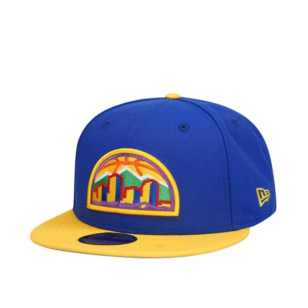 New Era Denver Nuggets Blue Yellow Two Tone Edition 9Fifty Snapback Hat Gift For Dudes-1