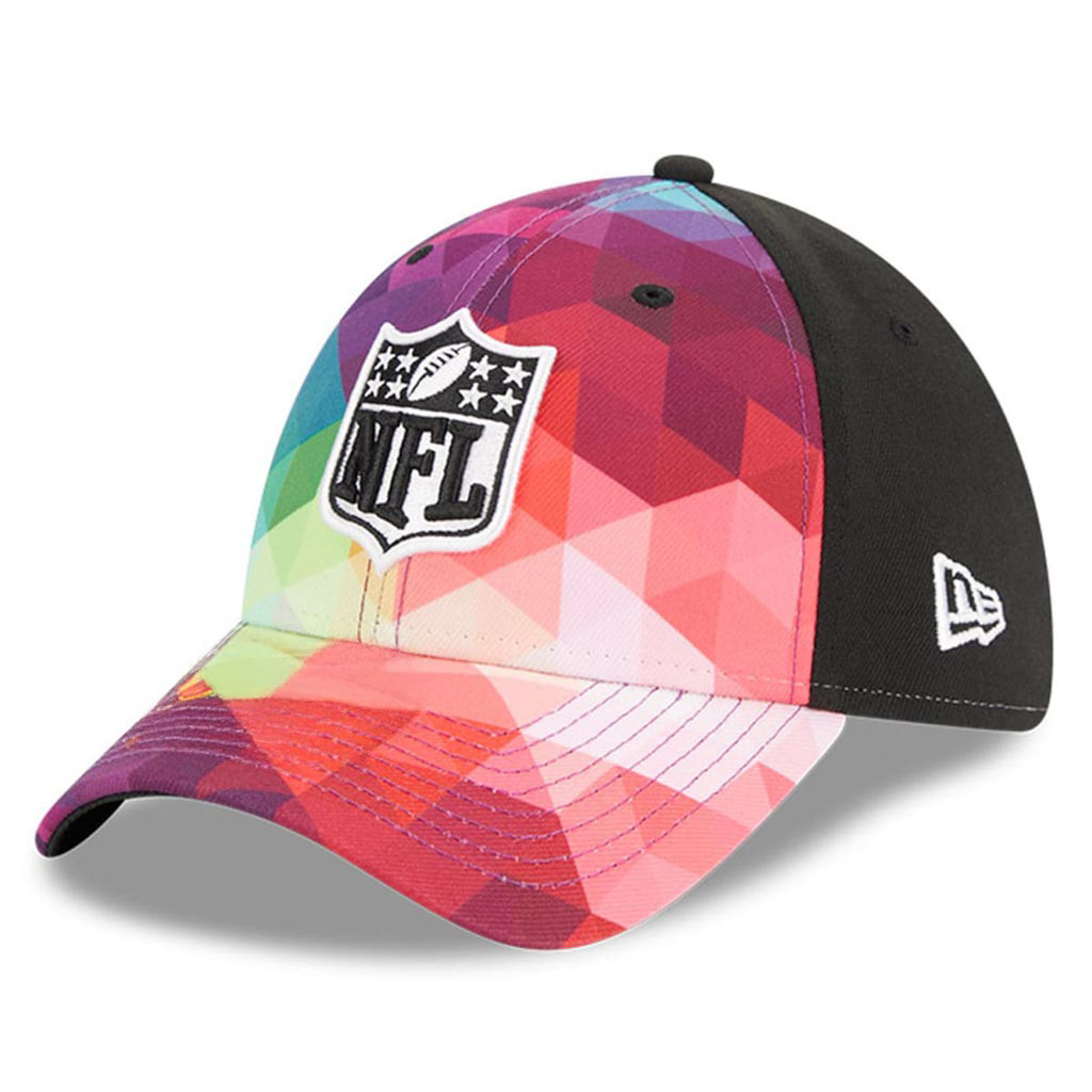 New Era Pink Crucial Catch NFL Embroidered Hat 2025 Rainbow NFL Merch Gifts For Football Fan-1