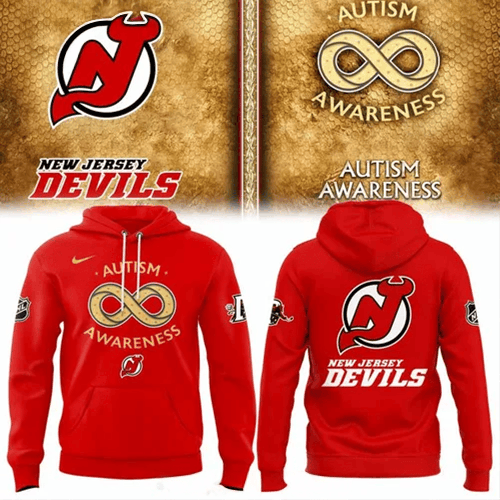 New Jersey Devils Autism Awareness 2025 Hoodie New Jersey Devils Merch First Fathers Day Gift-1
