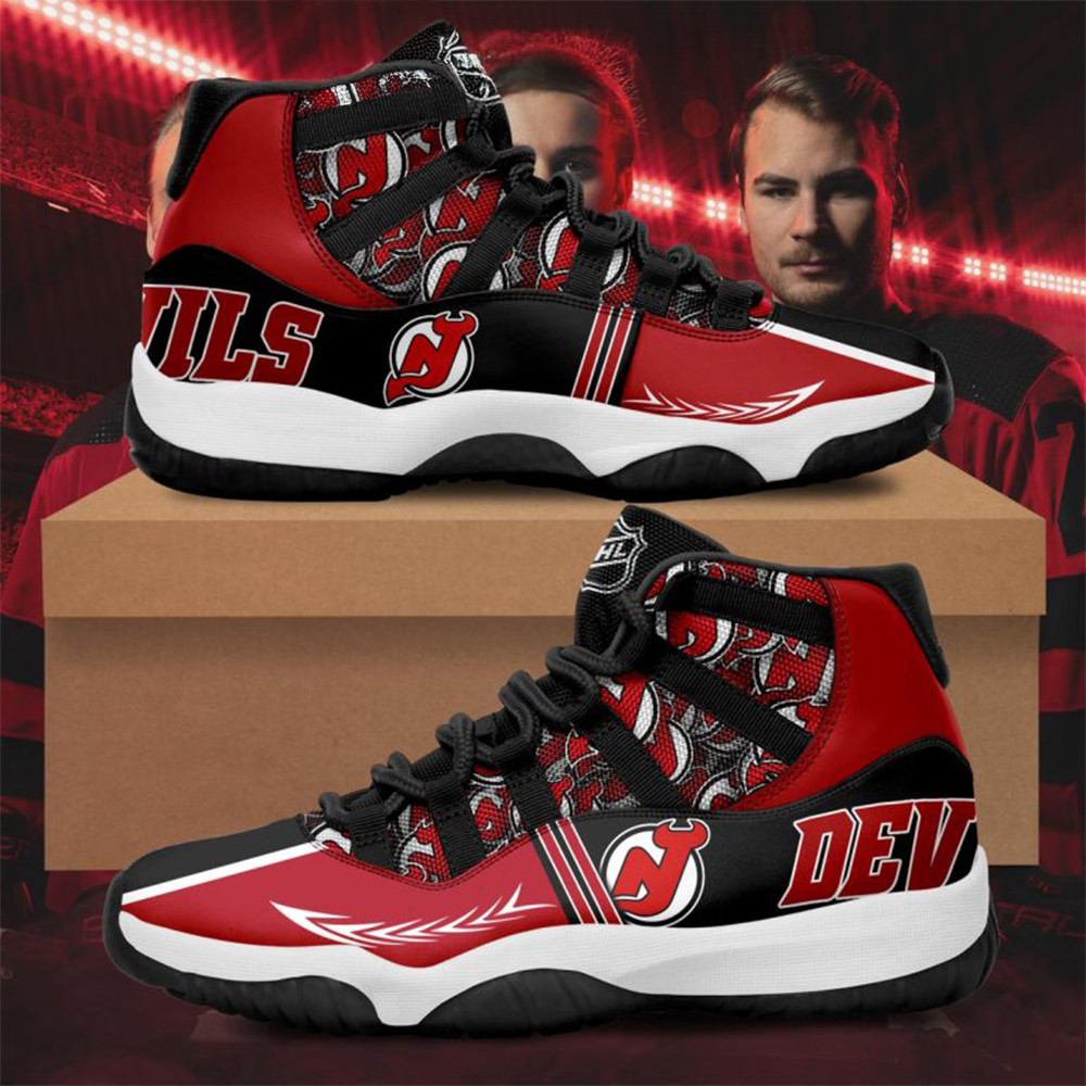 New Jersey Devils New Color New Season Get Ready 2024 Air Jordan 11 Best Gifts For Hockey Fans-1