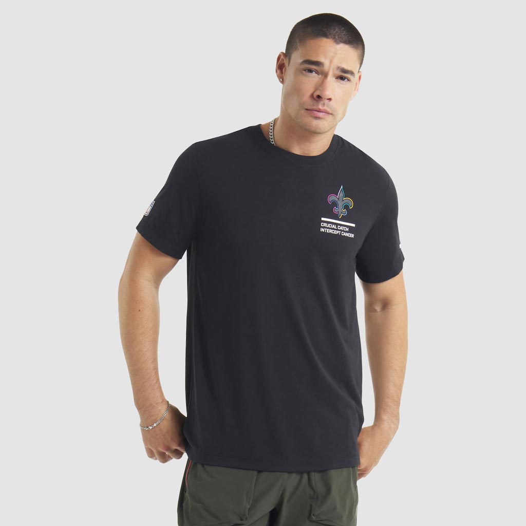 New Orleans Saints Crucial Catch NFL T-Shirt 2025 Rainbow Saints Merch Best Gift For Men-1