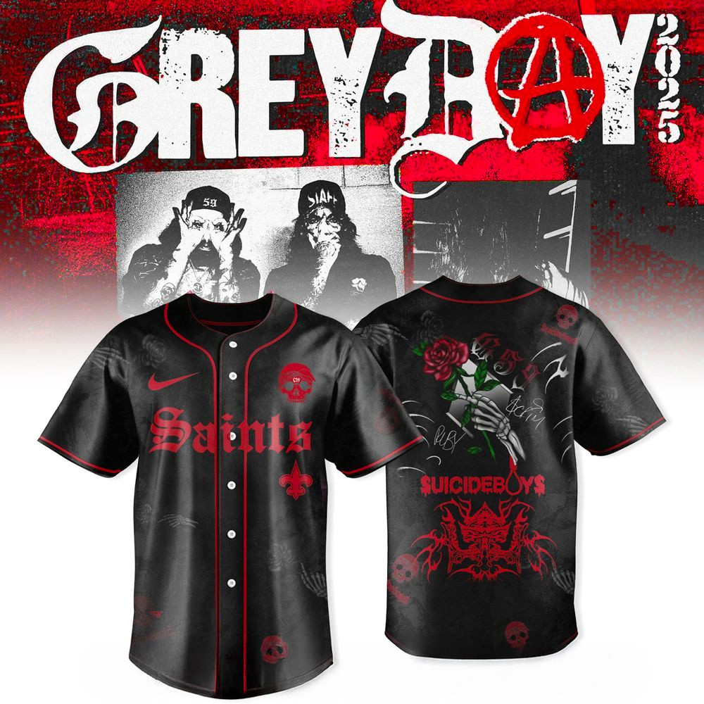 New Orleans Saints X Uicideboy Greyday Tour Merch 2025 Jersey Saints Merch Father Gifts-1