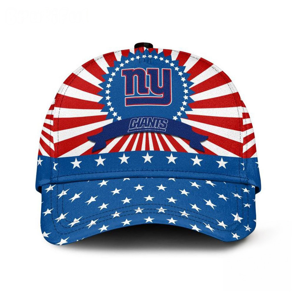 New York Giants American Flag Pattern Independence Day Hat Giants Merch Gifts For Football Fan-1