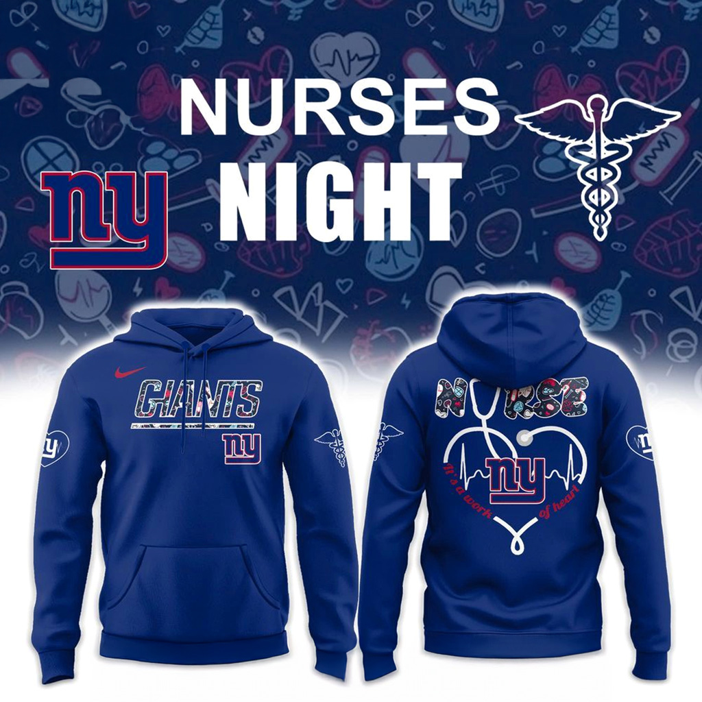 New York Giants Nurses Night Hoodie Giants Merch Best Gift For Football Lovers-1