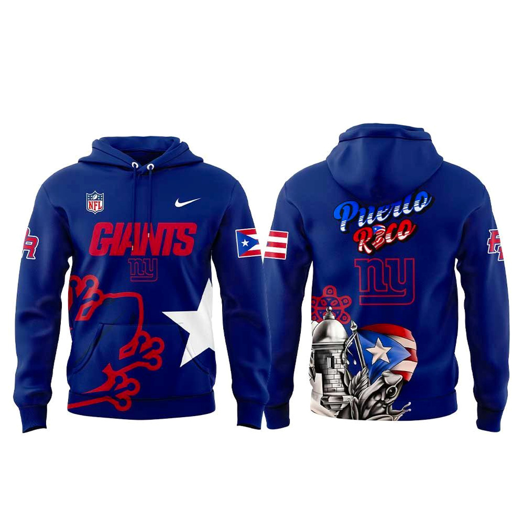 New York Giants Puerto Rico 2025 Hoodie Giants Merch Presents For Football Fans-1