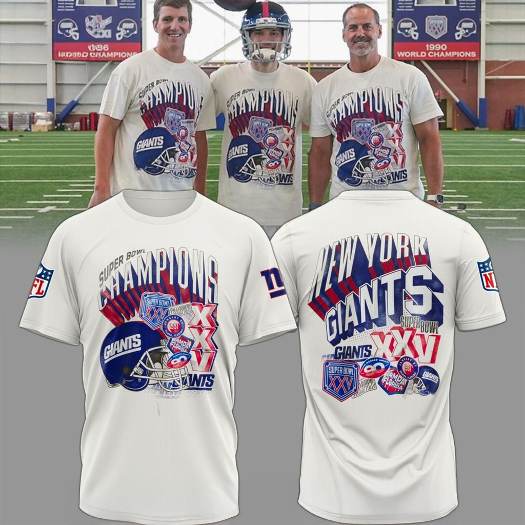 New York Giants Retro Legacy From XXV To The Helmet Catch T-Shirt Giants Merch Him Gifts-1