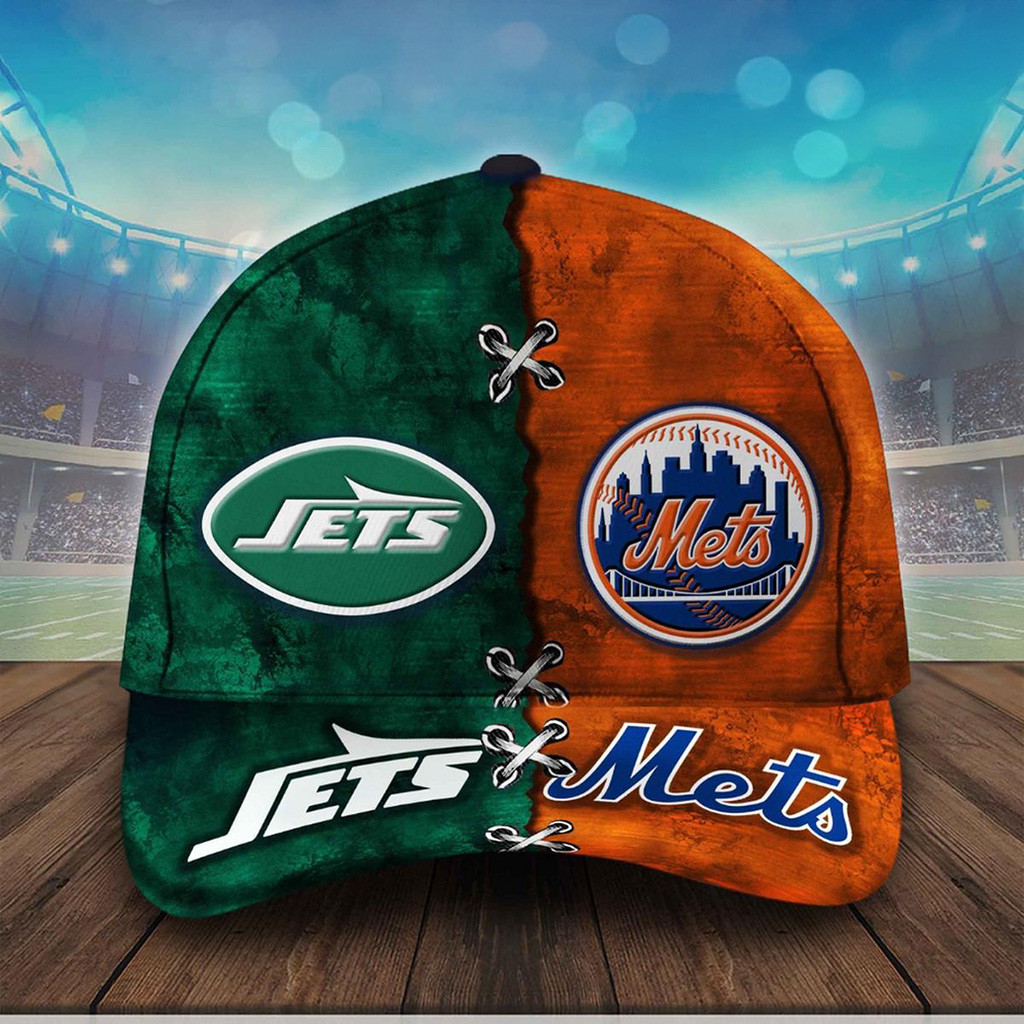 New York Jets And Mets Hat Fan Merch Presents For Boyfriend-1